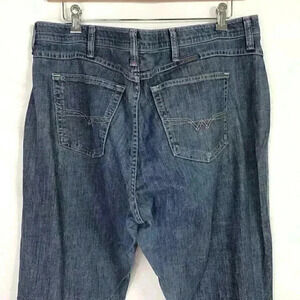Wrangler Q Baby Breast Cancer Awareness Women 44X34 Jeans Mid Rise Stretch Blue